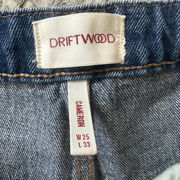 DRIFTWOOD Blue Denim Skinny Jeans with Floral Embroidery - Picture 3 of 4